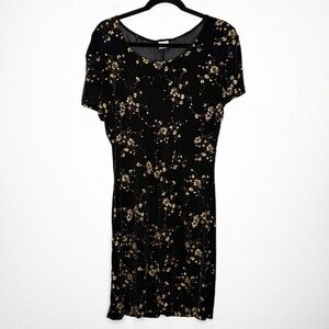 Vintage Spice Clothing Y2K Sheer Asian Inspired Floral Print Mini Dress Goth